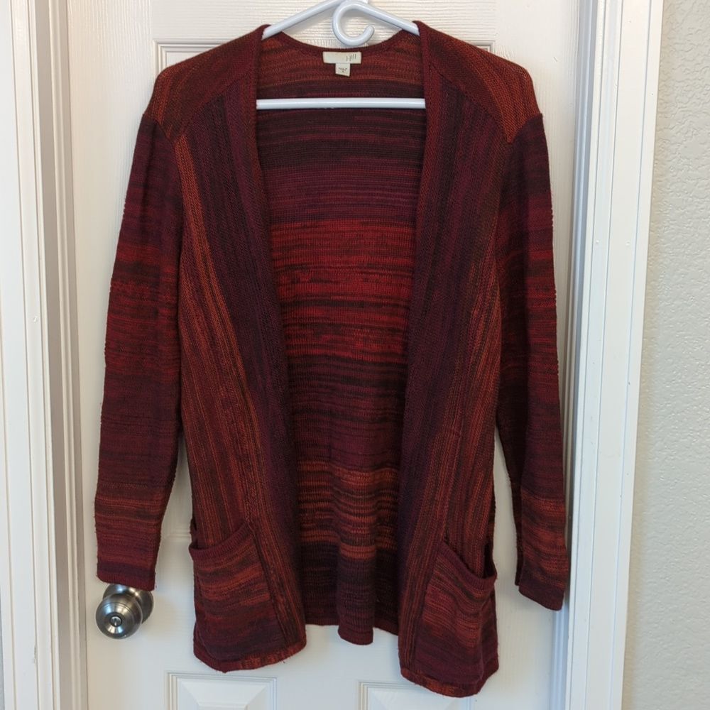 J Jill open front cardigan with pockets size M